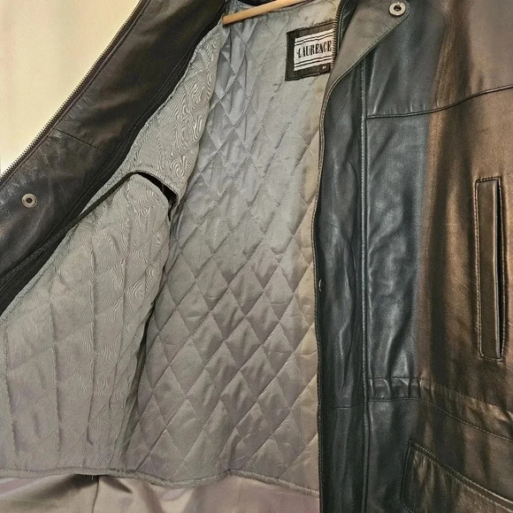 Laurence Roy Vintage 100% Lambskin Leather Moto  Biker Boho Jacket Black Size M. - Picture 14 of 16